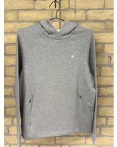 N Logo Men's Textured Pullover Hoodie