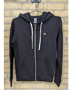 N Logo Zippered Hoodie